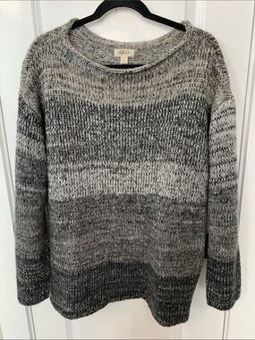 Style & Co. Grey Ombre Chunky Knit Sweater